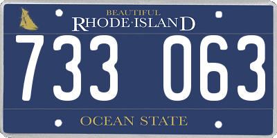 RI license plate 733063