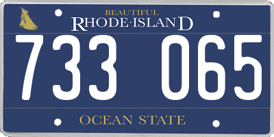 RI license plate 733065