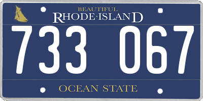RI license plate 733067