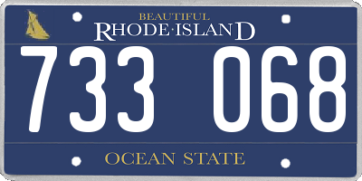 RI license plate 733068