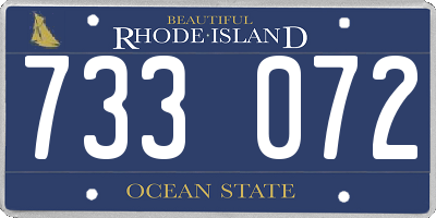 RI license plate 733072