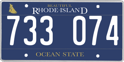 RI license plate 733074