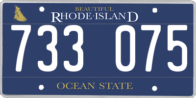 RI license plate 733075
