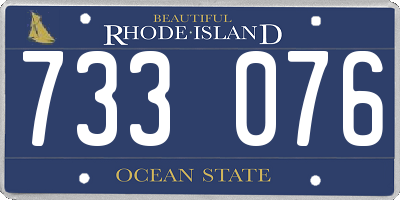 RI license plate 733076