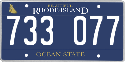 RI license plate 733077