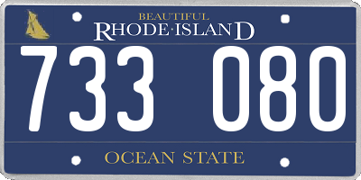 RI license plate 733080