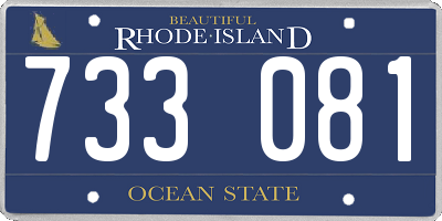 RI license plate 733081