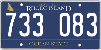 RI license plate 733083