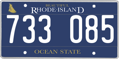 RI license plate 733085