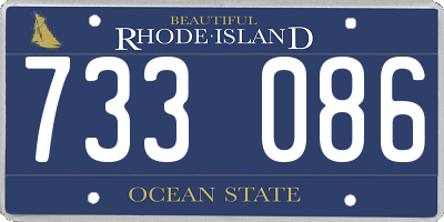 RI license plate 733086