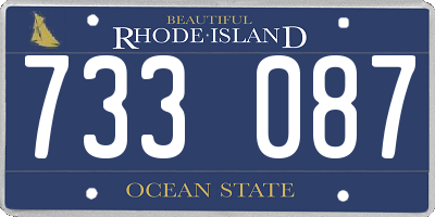 RI license plate 733087