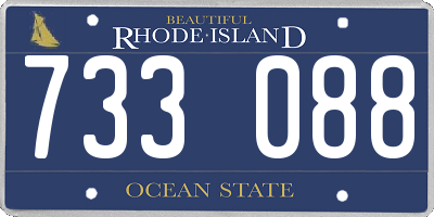 RI license plate 733088