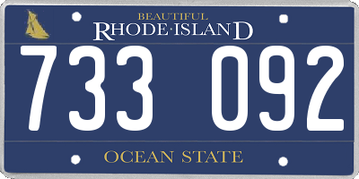 RI license plate 733092
