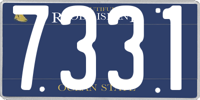RI license plate 7331