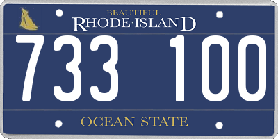 RI license plate 733100