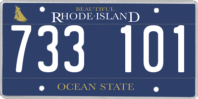 RI license plate 733101