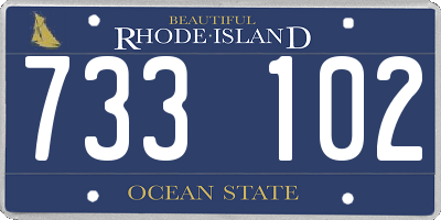 RI license plate 733102