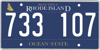 RI license plate 733107