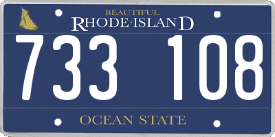 RI license plate 733108