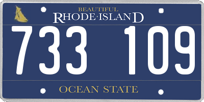 RI license plate 733109