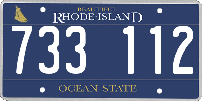 RI license plate 733112