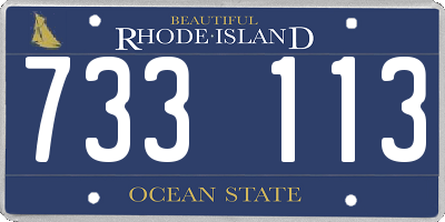 RI license plate 733113