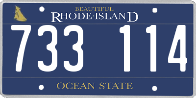 RI license plate 733114