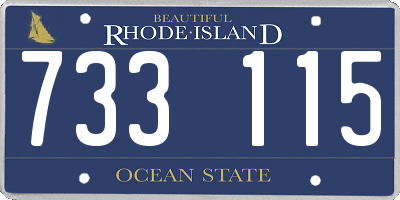 RI license plate 733115