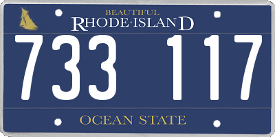 RI license plate 733117