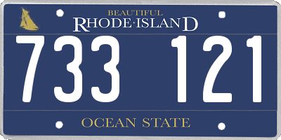 RI license plate 733121
