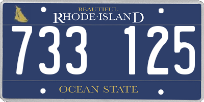 RI license plate 733125