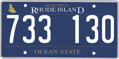 RI license plate 733130