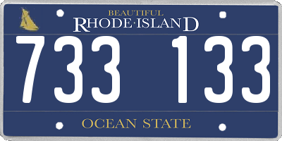 RI license plate 733133