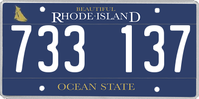 RI license plate 733137
