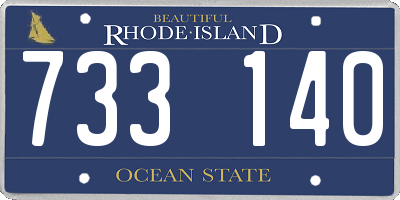RI license plate 733140