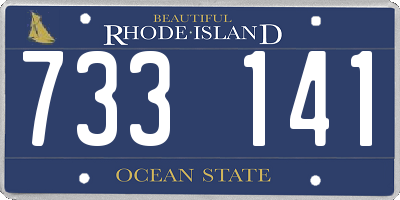 RI license plate 733141