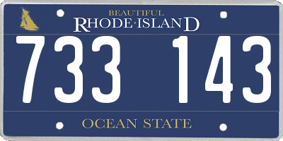 RI license plate 733143