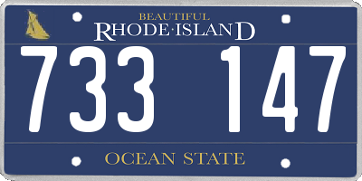 RI license plate 733147