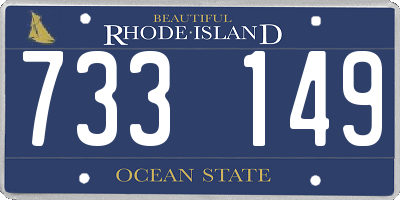RI license plate 733149
