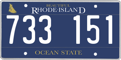 RI license plate 733151