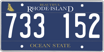 RI license plate 733152