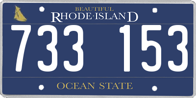 RI license plate 733153