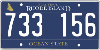 RI license plate 733156