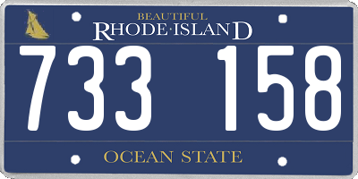 RI license plate 733158