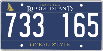 RI license plate 733165