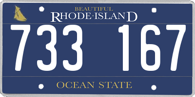 RI license plate 733167