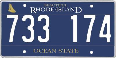 RI license plate 733174