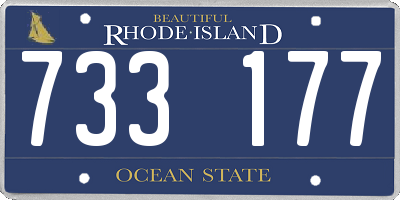 RI license plate 733177