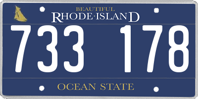 RI license plate 733178
