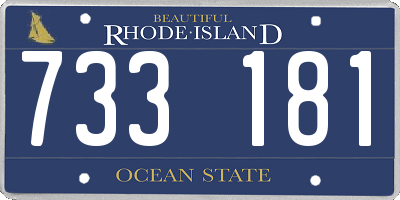 RI license plate 733181